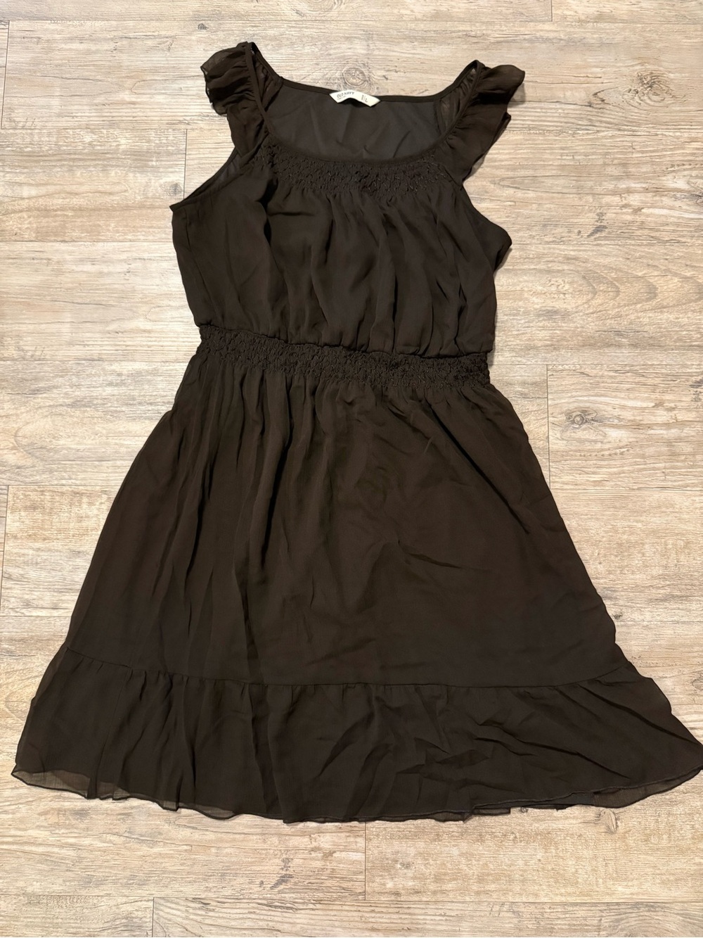 Old Navy Brown Sleeveless Smocked Waist Dress